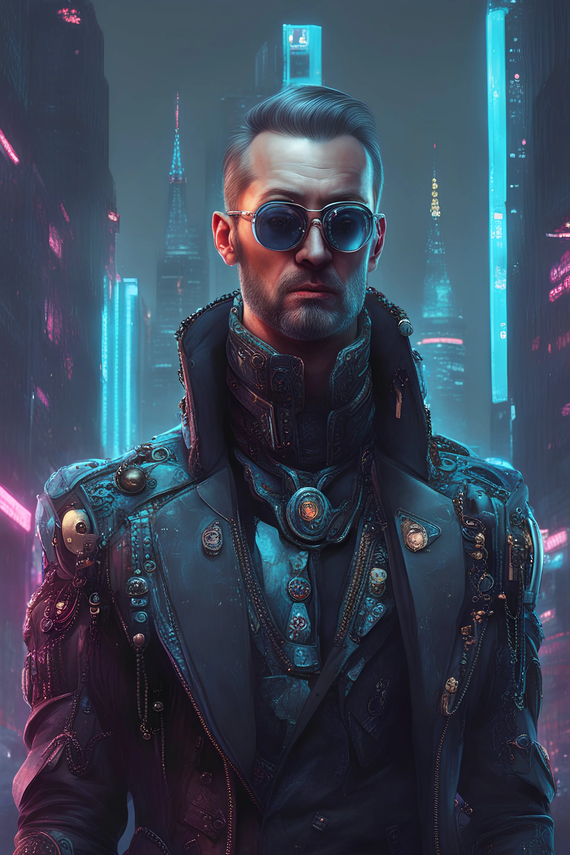 cyberpunk Russian oligarch