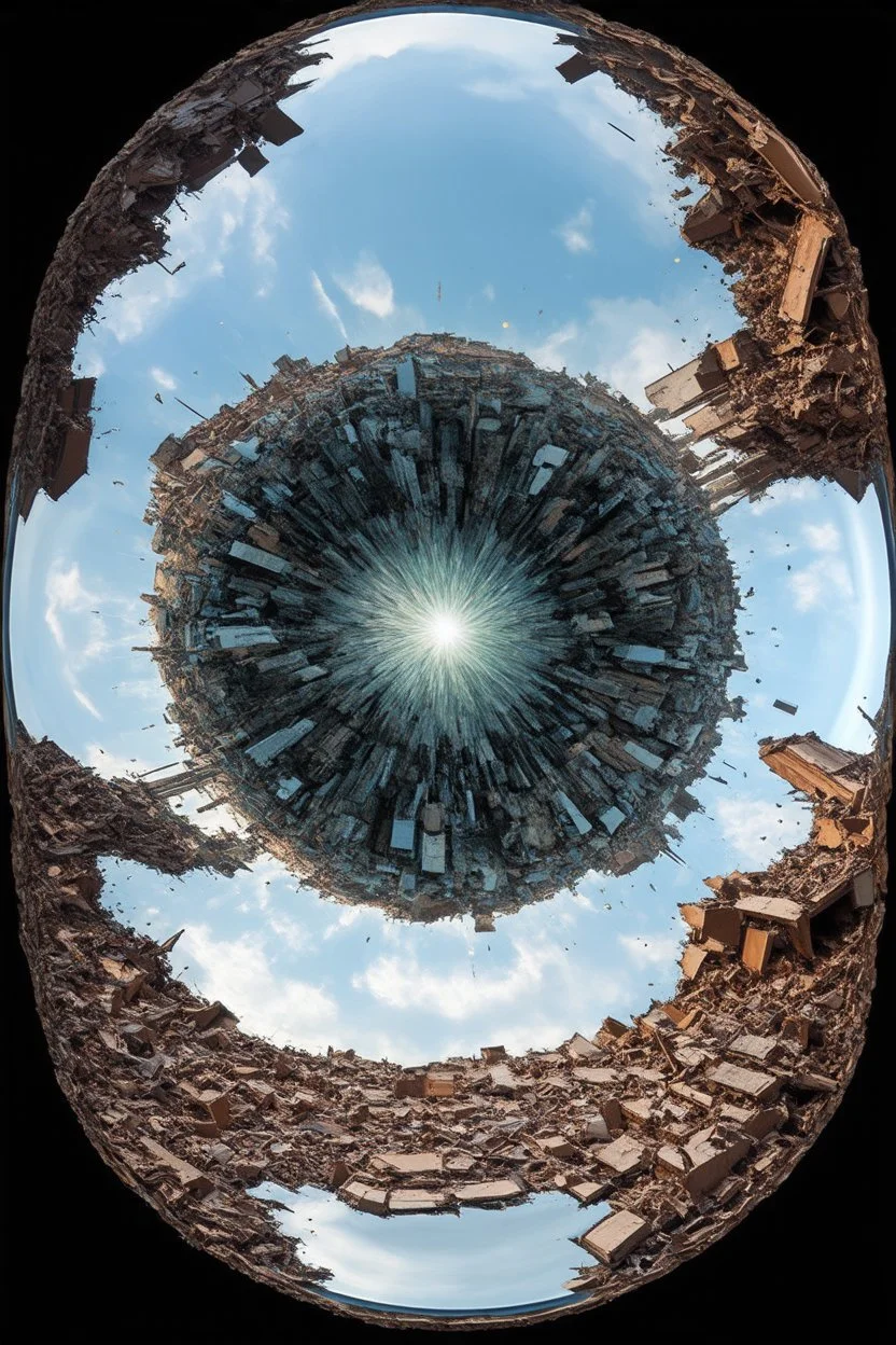 mirror images of destruction; surreal optical art; surrealistic modern art