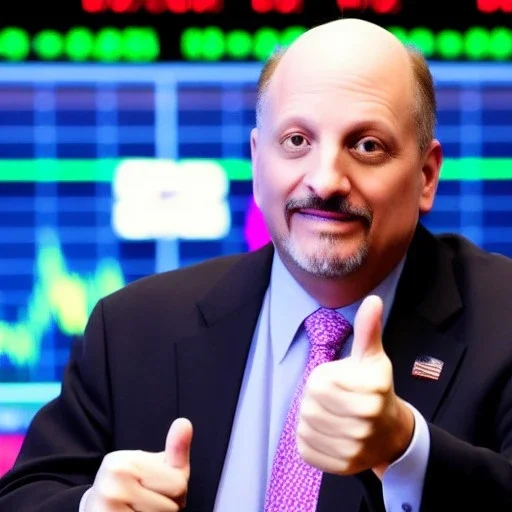 Jim Cramer picking stocks, thumbs up