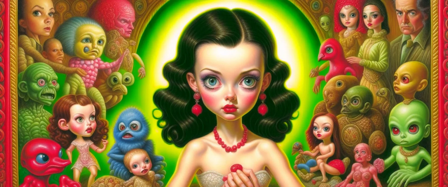 Art by Mark Ryden, Todd Schorr, Robert Williams, Alex Alemany