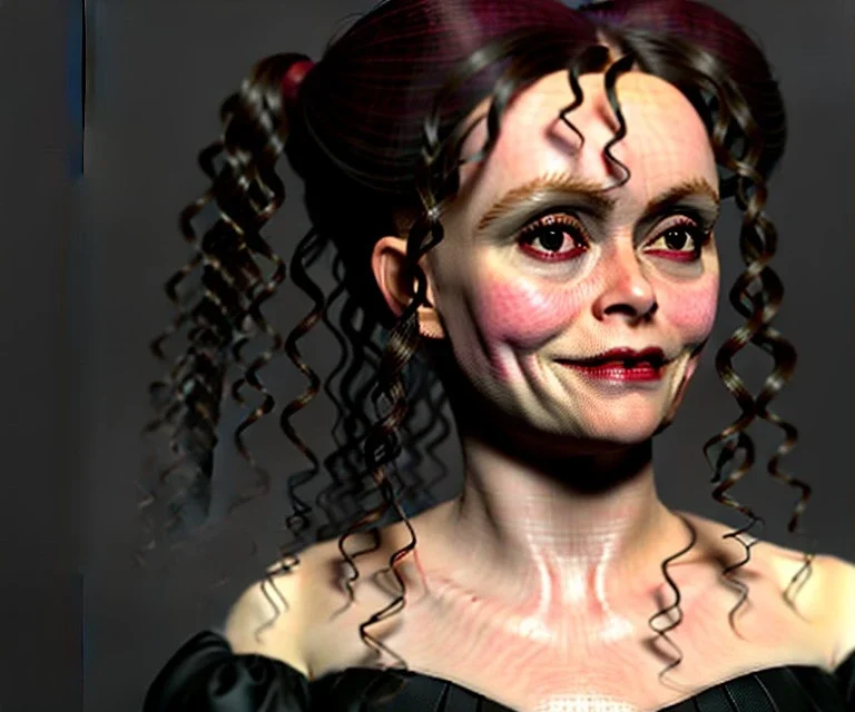 Helena Bonham Carter, 1800s, vampire, long black curly hair