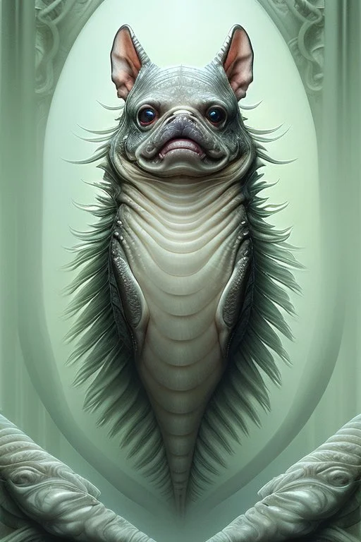 Half-fish half-Dog, high-quality, fine-detail beautiful, breath-taking stunning, 8k resolution, intricate, digital art, detailed matte, volumetric lighting, George Grie, Anne Dittman, Anne Stokes, Lisa Parker, Selina French, Alphonse Mucha Generate Similar