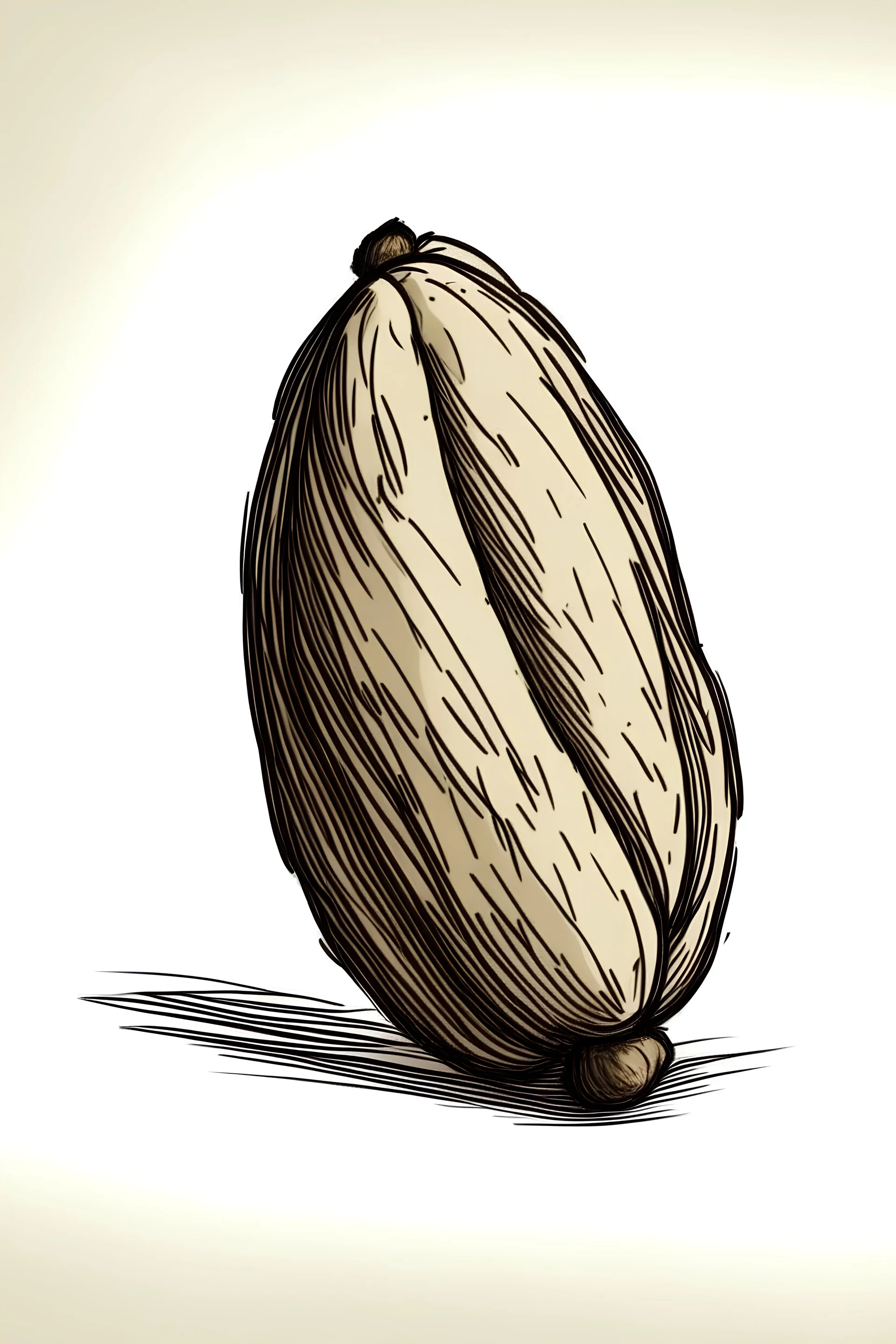 childish drawing of a nut