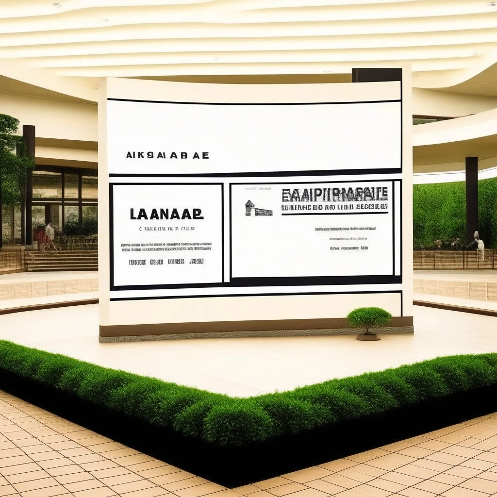 landscape mall promotion, stamp.