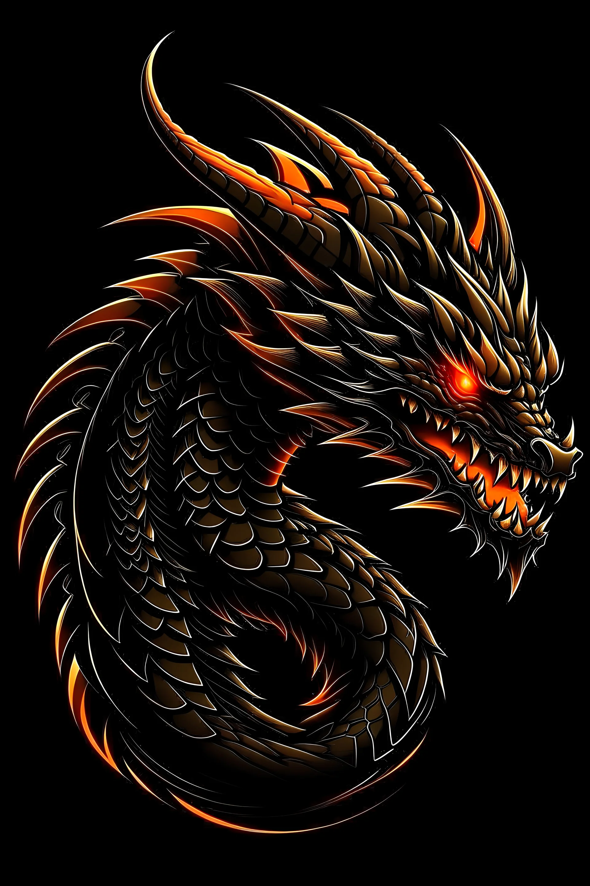 epic black dragon logo