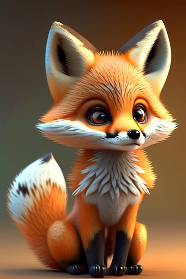 Cute fox 3D
