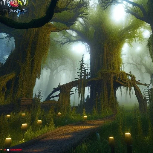 epic horroristic forest in night with black shade, 8k resolution, dynamic lighting, ultra hyperdetailed, Unreal Engine 5, ultra colourful, very small details, realistic