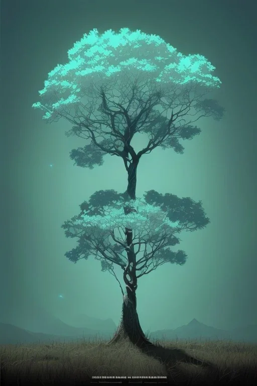 Vector tree set illustration a beautiful digital painting of a marble tree entertwined in tumutluous intricate blue sky at sunset, elegant, highly detailed, artstation, concept art, matte, sharp focus, art by tom bagshaw, kelogsloops and greg rutkowski