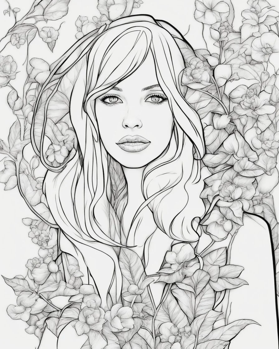 Outline art for coloring pages with Sarah Breedlove Walker , white background, sketch style, only use black outline, white background, no shadows and well and clear outline