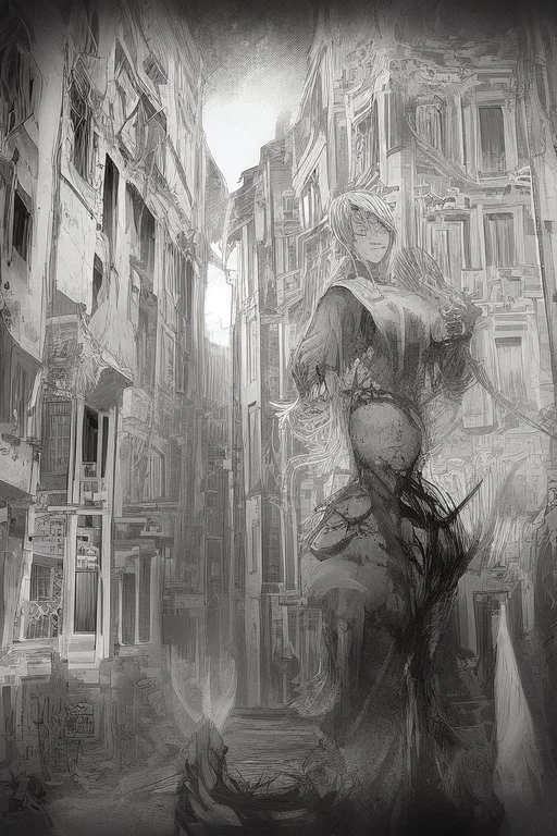 surrealis monochrome A fragmented, surreal sculpture liguid color of photorealistic image 3d,psychedelic art of a beautiful girl model glossy emerging from dreamlike a crumbling building. The face appears pale with deep cracks and intricate details, evoking a haunting expression. Blackened tree branches intertwine with the gold mengkilat cracks, set against a backdrop of stormy, cloud-filled skies. bauhaus art The overall tone is dark blue suggesting themes of decay and transformation.