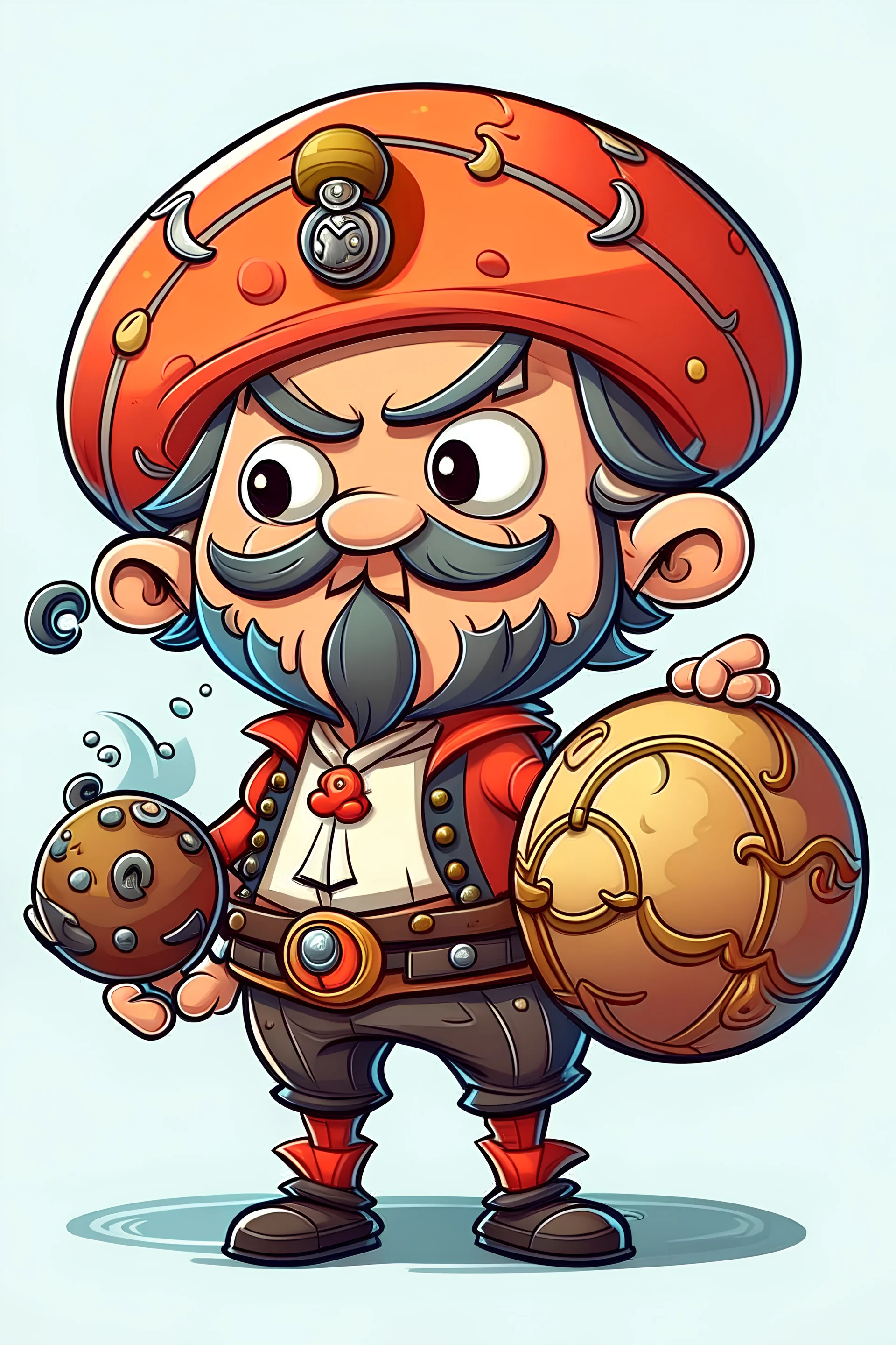 cartoon bALL pfp character detailed pirate