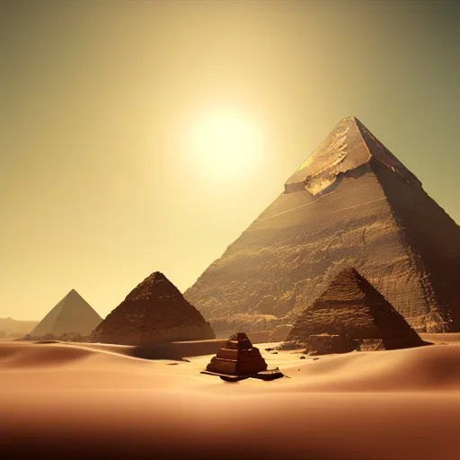 Giza Piramitleri fantasy art, shine lighting, cinematic, extremly