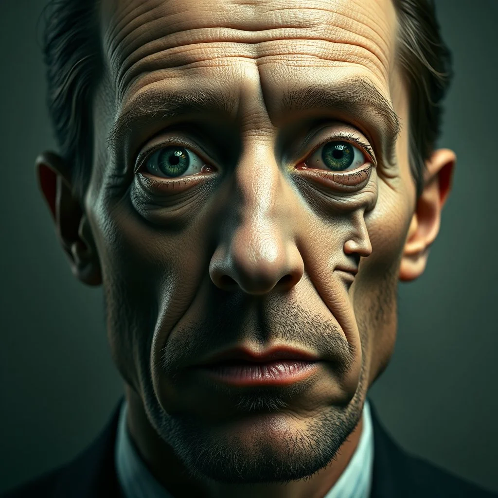 A Salvador Dalí–inspired surreal portrait of a man, revealing recursively nested faces within his features. Dreamlike distortions, melting transitions, and symbolic elements enhance the psychological depth, with cinematic lighting and ultra-realistic detail in 8K resolution.