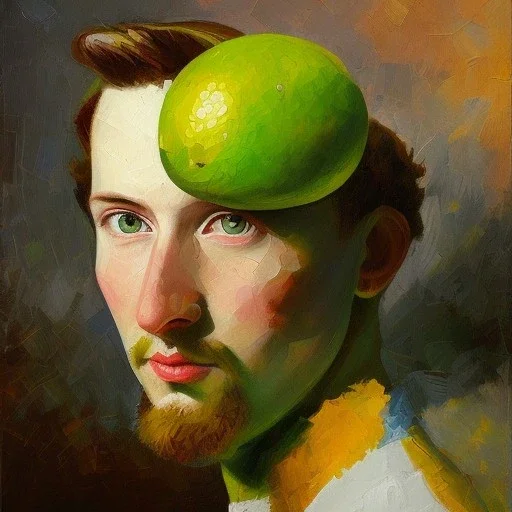 cubist painting of a lime