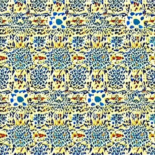 cream colors themed flowers in a pattern Alhambra