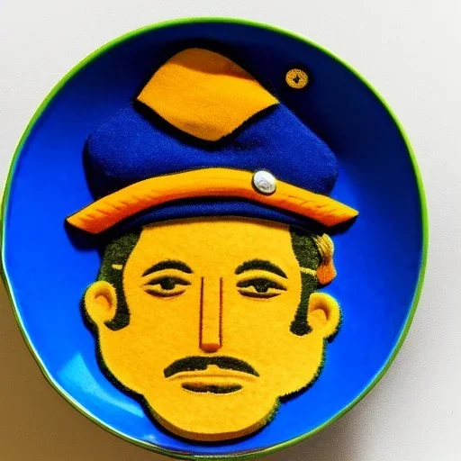 a captain with at hat made out of a curry dish