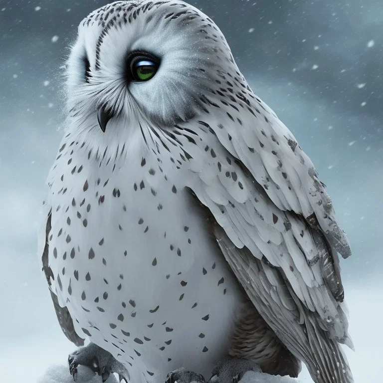 snow OWL RAVEN