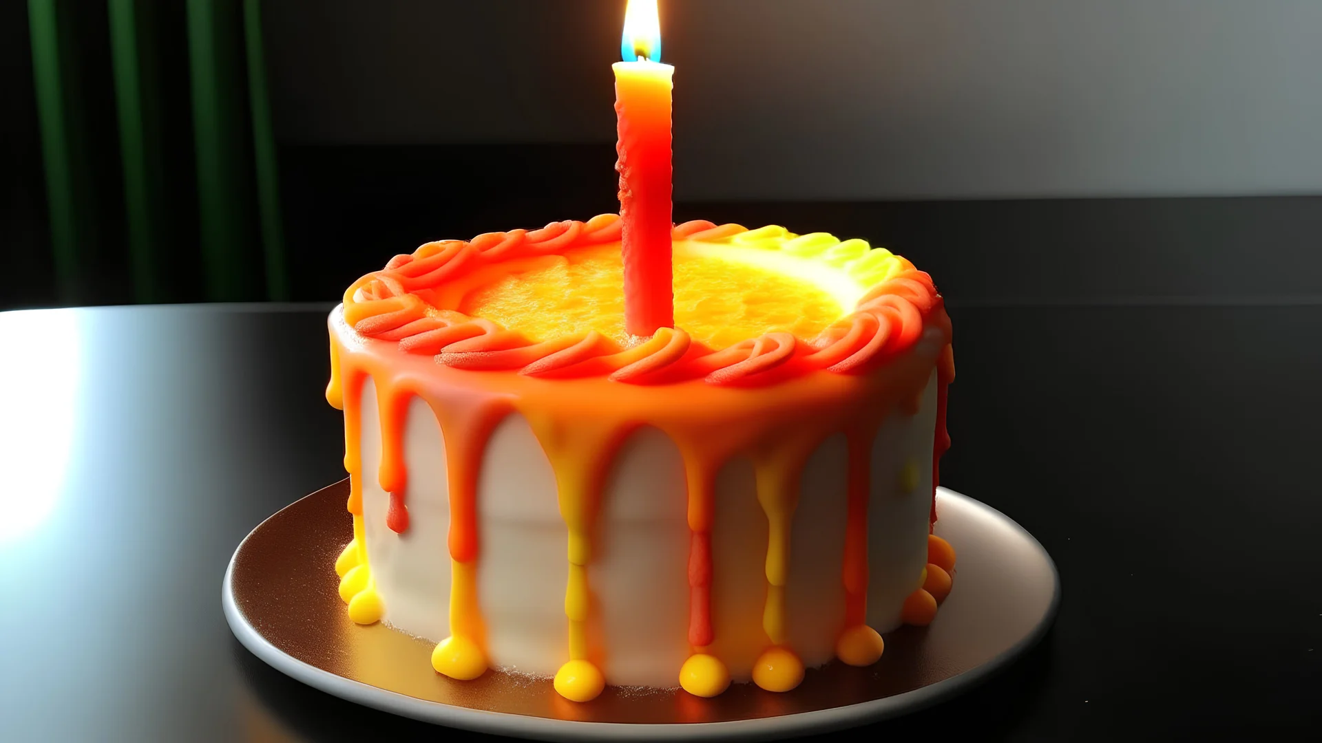 birthday cake with x candle