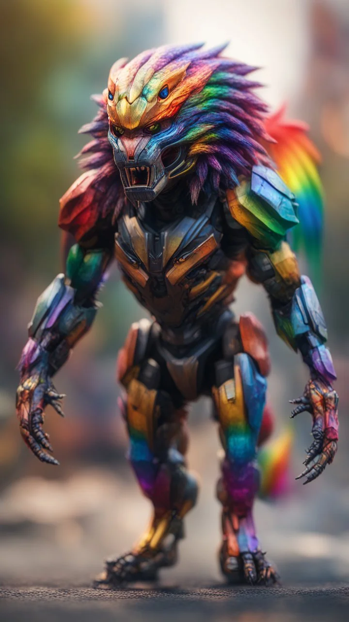 pride rainbow colored predator,bokeh like f/0.8, tilt-shift lens 8k, high detail, smooth render, down-light, unreal engine, prize winning