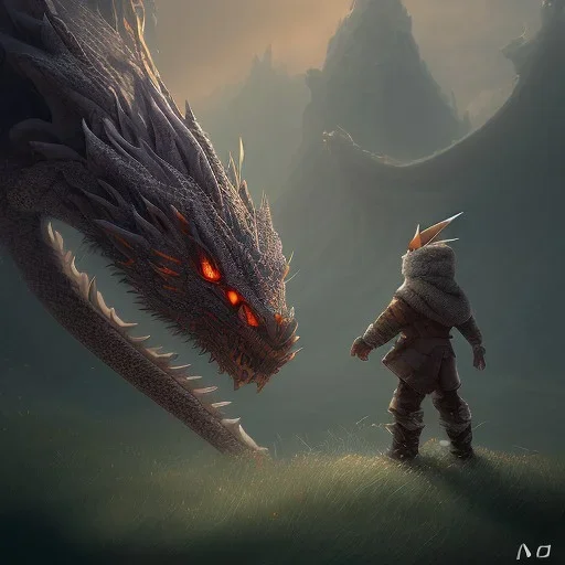 You can't take it with you. A dragon, sitting on the edge of a rather lonely looking toward as the sun sets. There should be something in the distance for him to look at. Play up the conflict between his greed to protect the stuff he has already stolen / gathered and his urge to go hunt and find new loot.