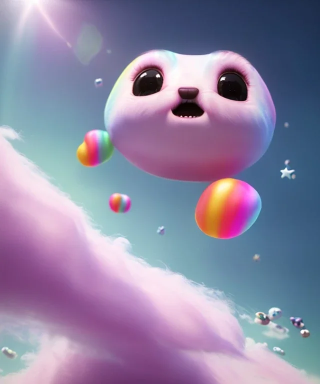 Ultra realistic speed clouds sky scene, wide angle view, sweet women falling down, inflatable color clothing, free jumping flying, many trinkets, hair monster, many jelly beans, balls, color smoke, smile, happy, circus style, extreme, wind, clouds sea, 20,000 feet altitude, stratosphere, soft color, highly detailed, unreal engine 5, ray tracing, RTX, lumen lighting, ultra detail, volumetric lighting, 3d, finely drawn, high definition, high resolution.