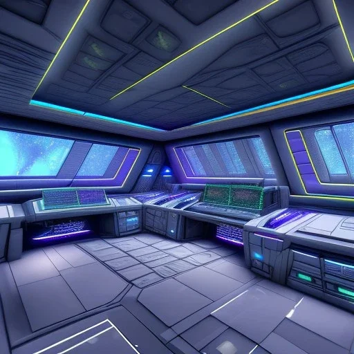 interior of a galactic ship, command center, 64K, hyperdetailed, intricate