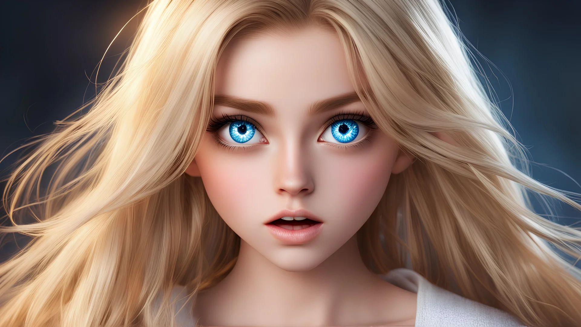 (detailed eyes:1.3), Beautiful Lighting, (1girl:blue eyes, blonde hair, absurdly long hair, hair between eyes), (real skin), (Style-DA:1.3), (((getAngry, crazy eyes, frustrated, blush, anger, anger vein, holding, reaching out, constricted pupils, too many pocker chip,upper body))),poker chip,depth of field,indoors,casino,casino card table,leaning forward,slot machine,casino room,carpet, (AS-YoungV2:1.3),, (tank top:1.1), denim short
