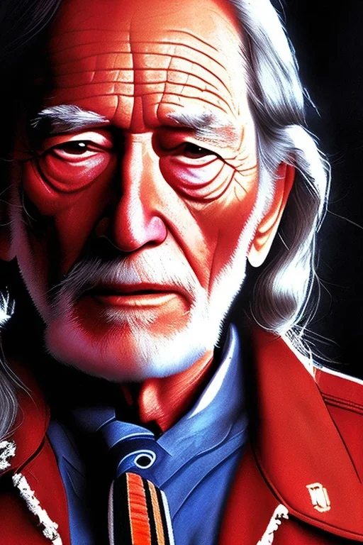 Willie Nelson weathered face