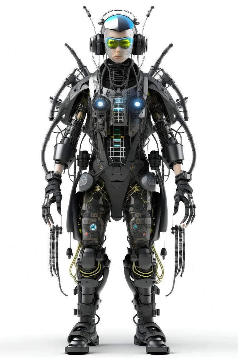 Front view full body vazio cyber punk