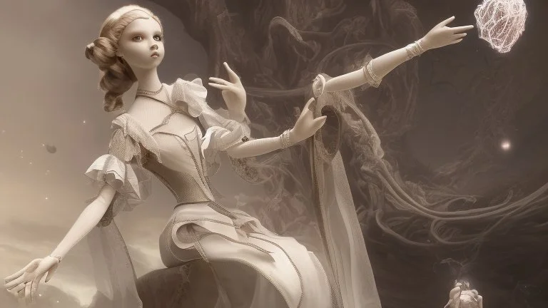 في الصورة، تظهر يد بشرية تمسك بخيوط دمية. اليد بيضاء ناصعة، بينما الخيوط سوداء داكنة. تمسك اليد الخيوط بإحكام، مما يوحي بسيطرة اليد على الدمية. تقف الدمية في الخلفية، وهي غير مرئية تمامًا. لا يمكن رؤية سوى الخيوط السوداء التي تمتد من اليد إلى الدمية. هذا يخلق إحساسًا بالغموض والتشويق. الصورة مأخوذة من زاوية عالية، مما يخلق تأثيرًا مهيمنًا لليد. هذا يوحي بأن اليد قوية وفعالة. الصورة ذات خلفية مظلمة، مما يخلق جوًا غامضًا ومثيرًا للاهتمام. هذا يعزز الموضوع العام للتلاعب، والذي غالبًا ما يرتبط با