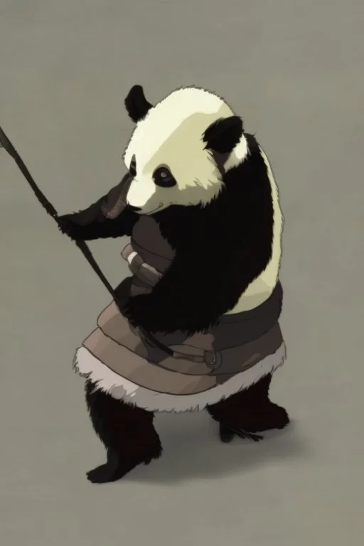 Panda in samurai armour