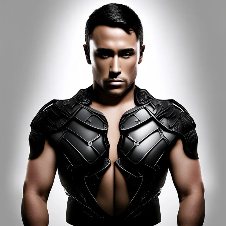 modern black liquid chest plate for men