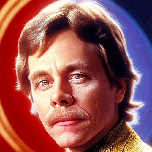 extremely detailed 8k hyperspace wallpaper,complete and photo realistic detailed head to waist stunning photo realistic portrait of mark hamill as luke skywalker in star wars with short lenght, Symmetrical, soft, fine, warm, photo realistic hair, blue eyes, professional majestic photo realistic painting by Ed Blinkey, Atey Ghailan, by Jeremy Mann, Greg Manchess, Antonio Moro, trending on ArtStation, Intricate, High Detail, Sharp focus,dramatic, by greg rutkowski,harsh and rough face, jedi outfit