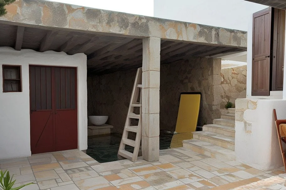 a swimming pool in the pateo of an Alentejo house designed by zahad did