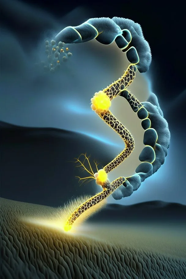 nuclear DNA attempting to run away through the axon hillock