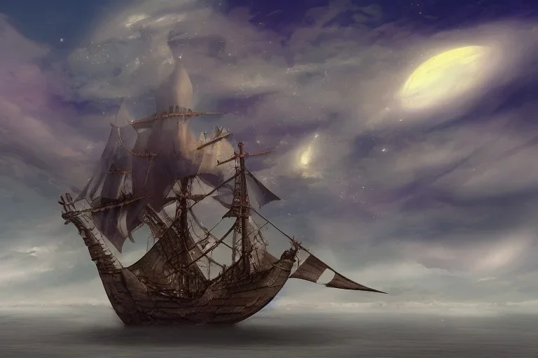 Fantasy sky ship