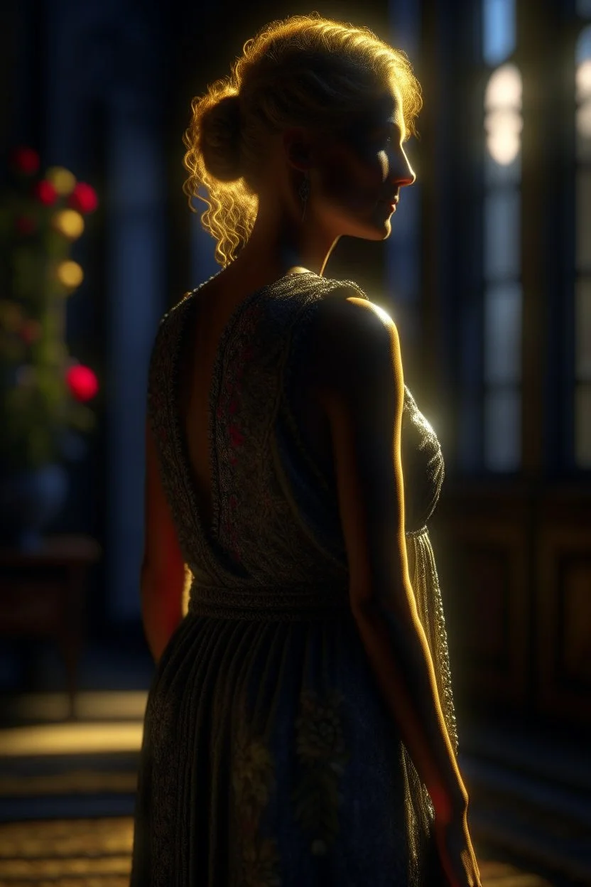 fiadh dress, 4k, backlite, depth of field, photorealism