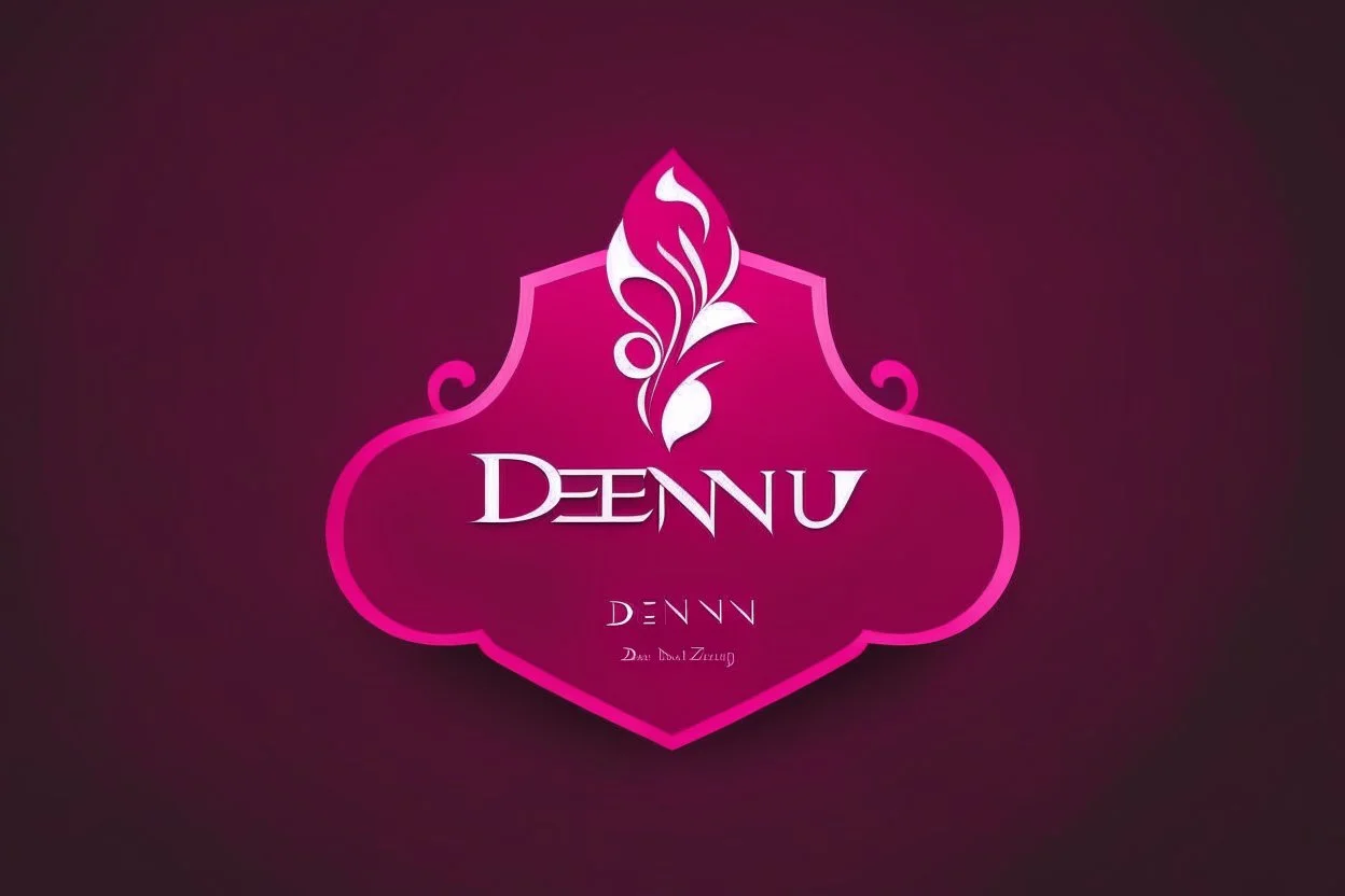 Create a logo called Deniz Boutique DARK PINK