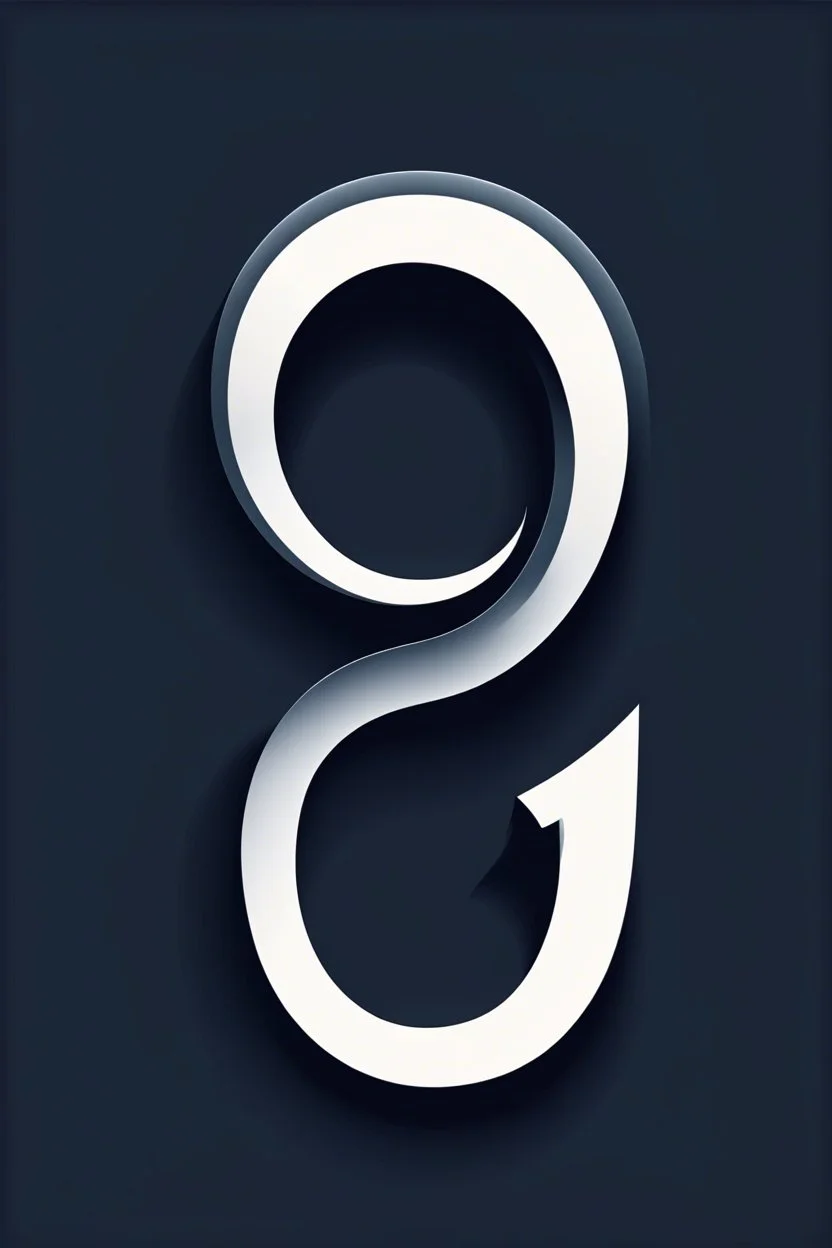 a simple abstract shapes combining the shape of an ear inside the capital letter G, vector