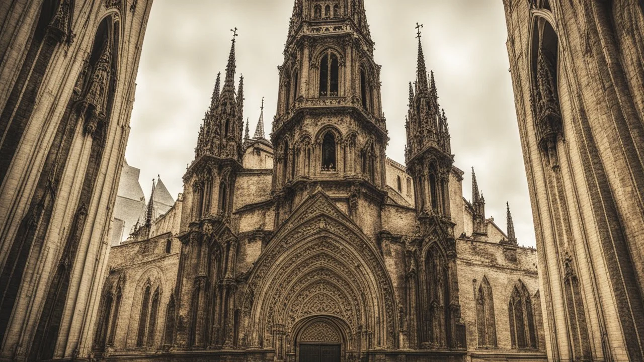 cathedral of the inquisition in fantastic gothic art style