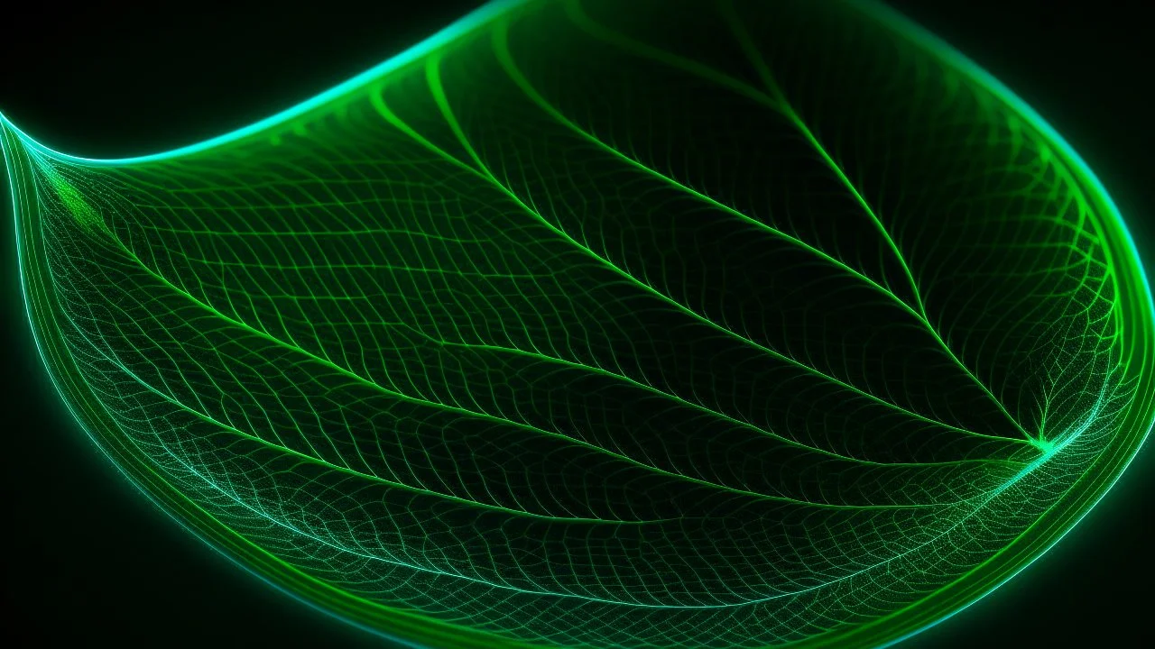 leaf zoom view in quantum physics style