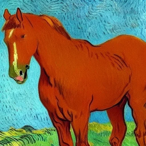 Portrait of a horse by Van Gogh