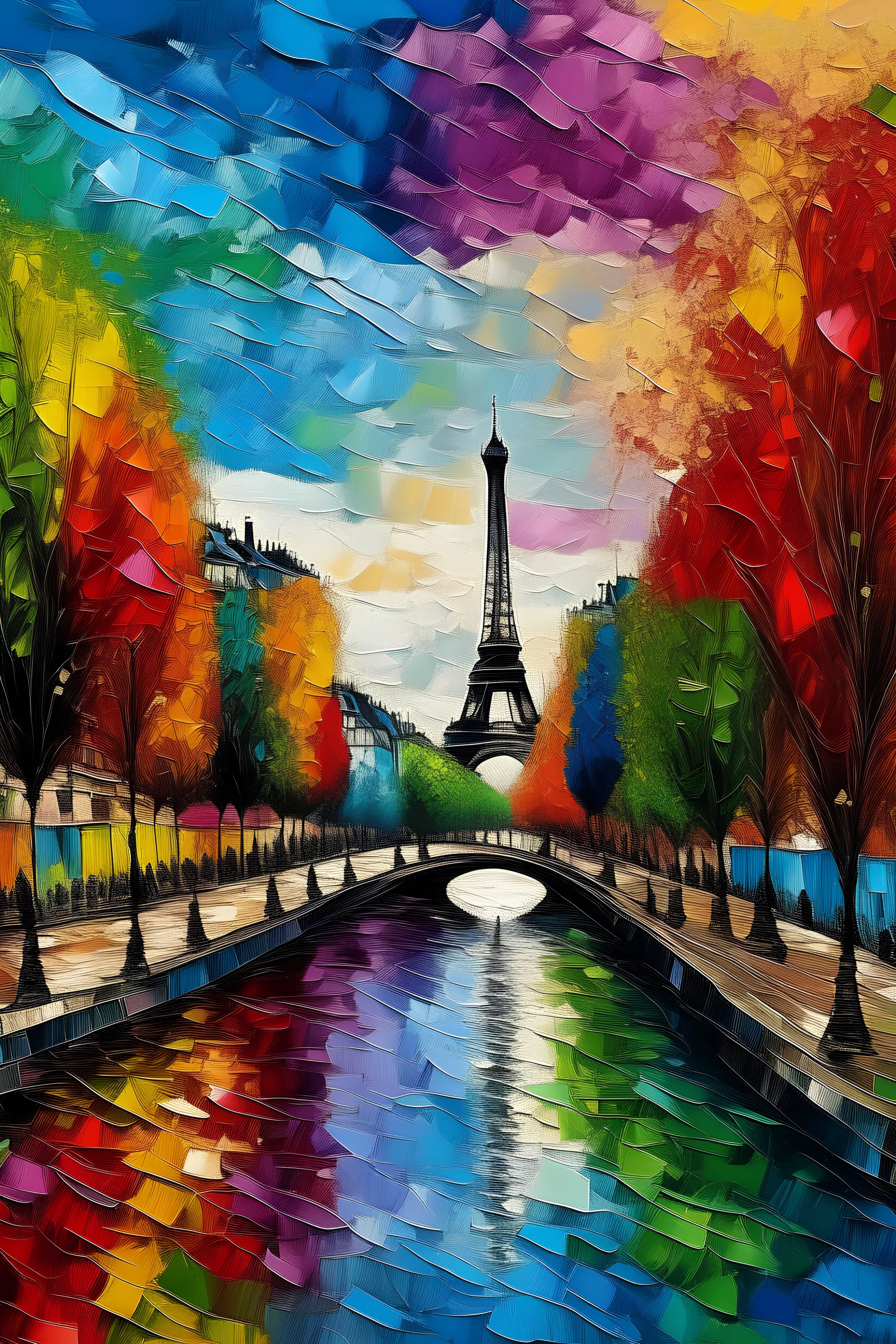 Daliesque landscape of Paris with more colours