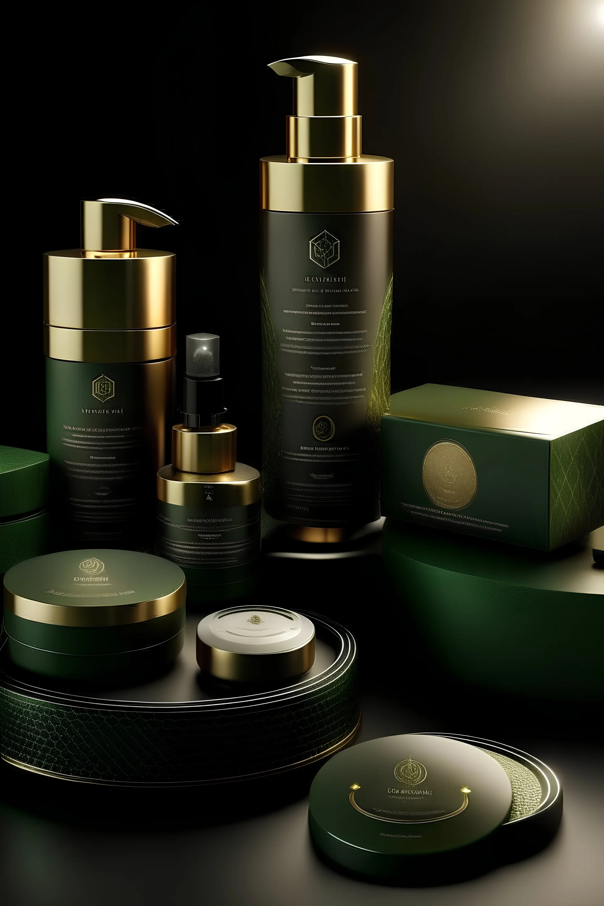 web Ui / UX, ultra realistic precious CBD cosmetic products, complete set, masterpiece, trendy on Behance, intricate, stunning captivate home page, creative, award winning web site interface