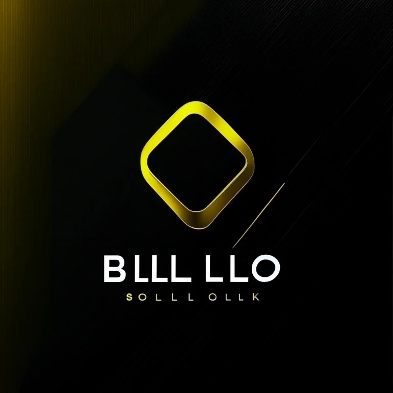 minimalist logo. one logo. perfect text. tech company similiar to apple. write name: black gold. colors: black and yellow. write the name bellow the logo: BLACK GOLD