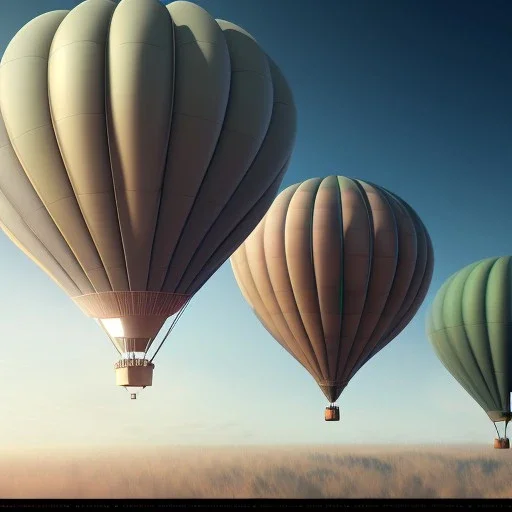 air balloons ,octane render, 8k, high detail, android, metallic