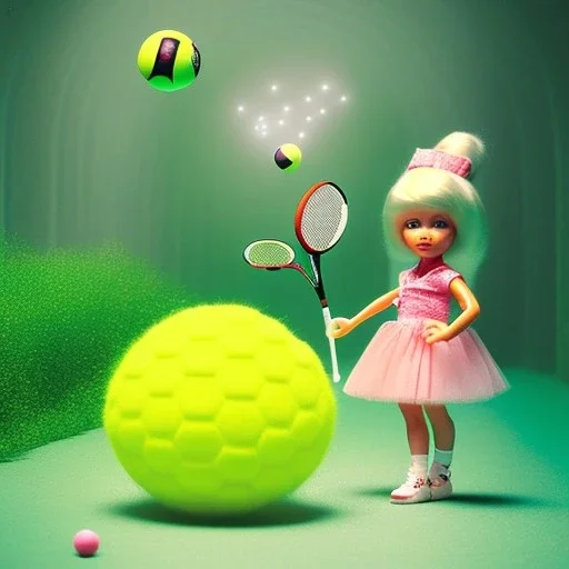 bjørn borg as dollie deluxe, bright eyes, in underground wonderland, cards, giant tennis ball