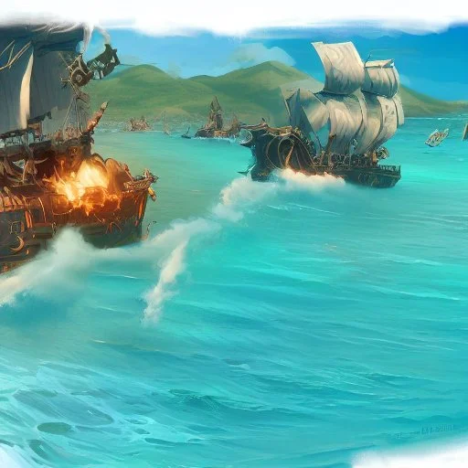 fight two of pirate ships