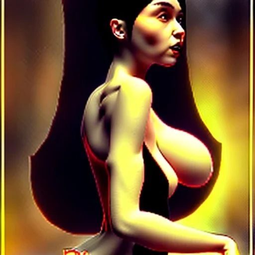 Epic Drawing fullbody Portrait of Vampirella voloptuos beautiful booty busty Jean Auguste Dominique Ingres style 4k