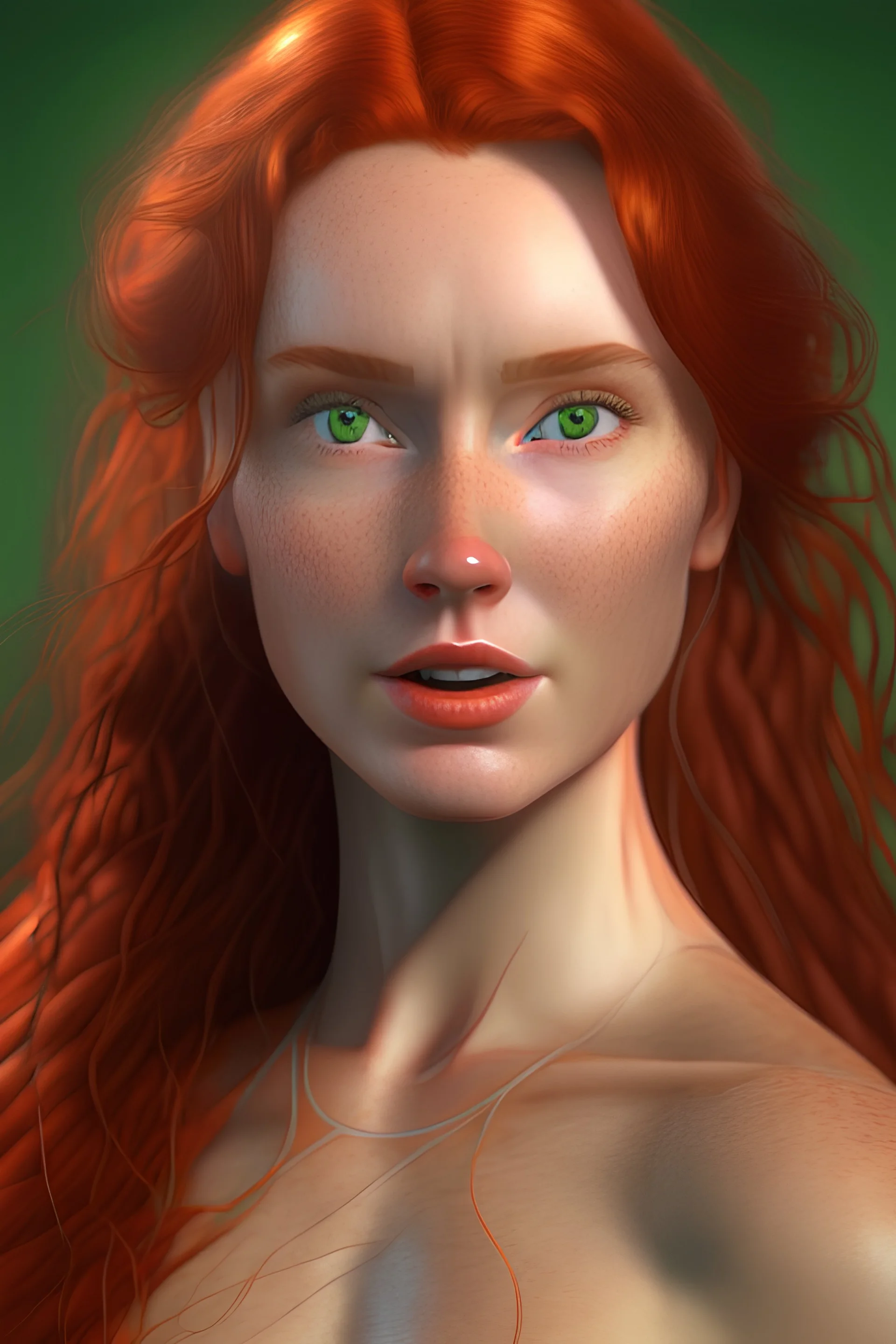 professional portrait, soft green eyes, (extremely detailed CG unity 8k wallpaper), full shot body photo of a beautiful women wearing a red bikini, thin athletic body, small to big breasts/ clevage, small hips, long wavy light auburn hair with a tight braid on the left side, Gaelic, Intricate, High Detail, Sharp focus, dramatic, photorealistic, orange ginger hair, soft lighting, library background, dslr, f/4.0, 19 years old, in the style of Shaiya, golden hour